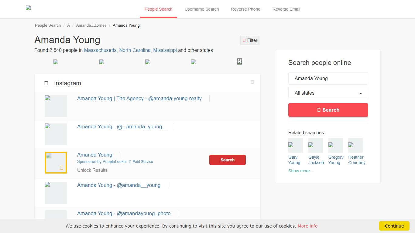 Amanda Young's Instagram, Twitter & Facebook on IDCrawl